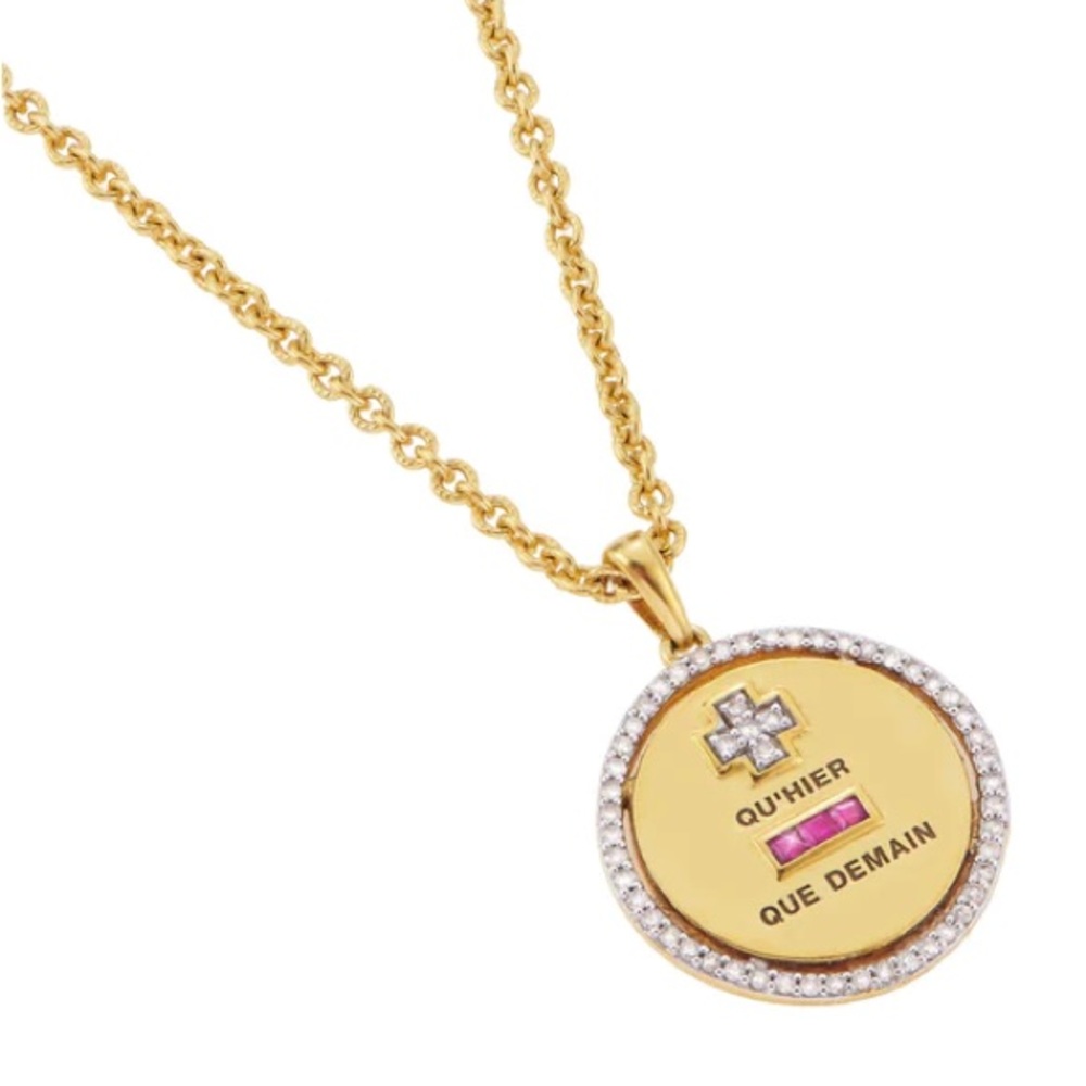 Sophie Lis LOVE PENDANT DIAMOND SURROUND necklace